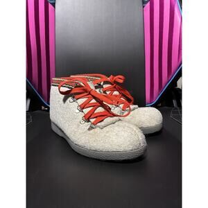 Nye Nesna Lobben Wool Felted Winter Grey Ankle Boots 40 Women US 9 - 9.5 Norway